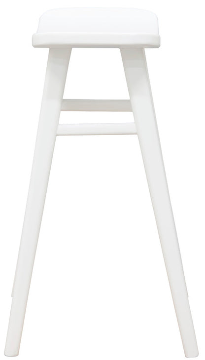 Oval Solid Timber Counter Stool (Black)
