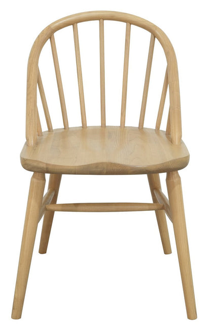 2x Solid Oak Dining Chair - (Black)