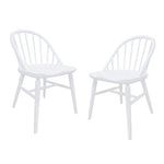 2x Solid Oak Dining Chair - (Black)