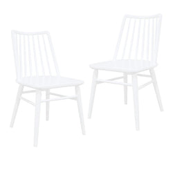 Solid Oak Dining Chair - Set of 2 (White)
