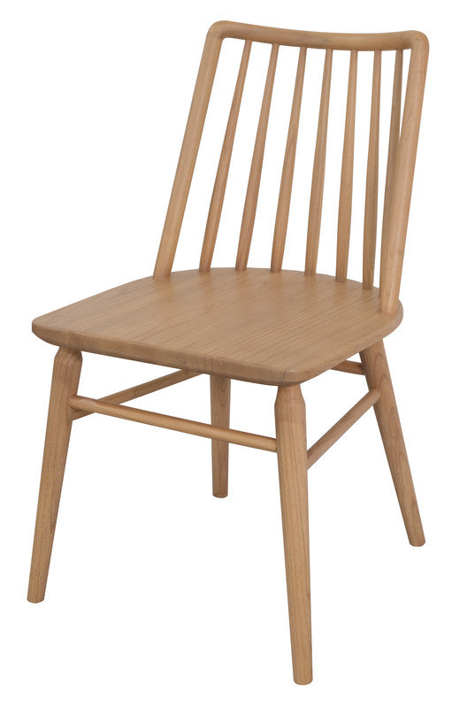 Solid Oak Dining Chair - Set Of 2 Natural/White
