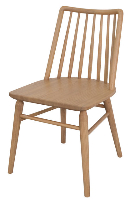 Solid Oak Dining Chair - Set Of 2 Natural/White