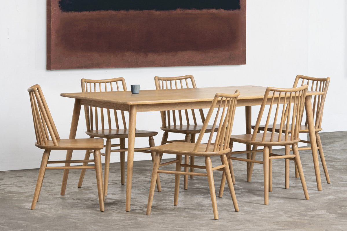 Solid Oak Dining Chair - Set Of 2 Natural/White