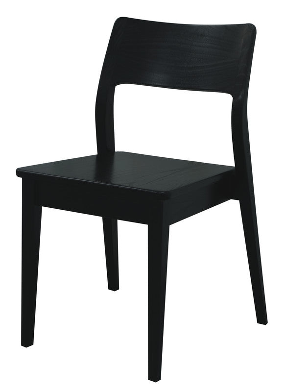 Providence Solid Oak Dining Chair - Set Of 2 Black/Natural