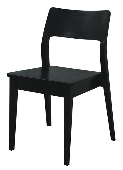 Providence Solid Oak Dining Chair - Set Of 2 Black/Natural