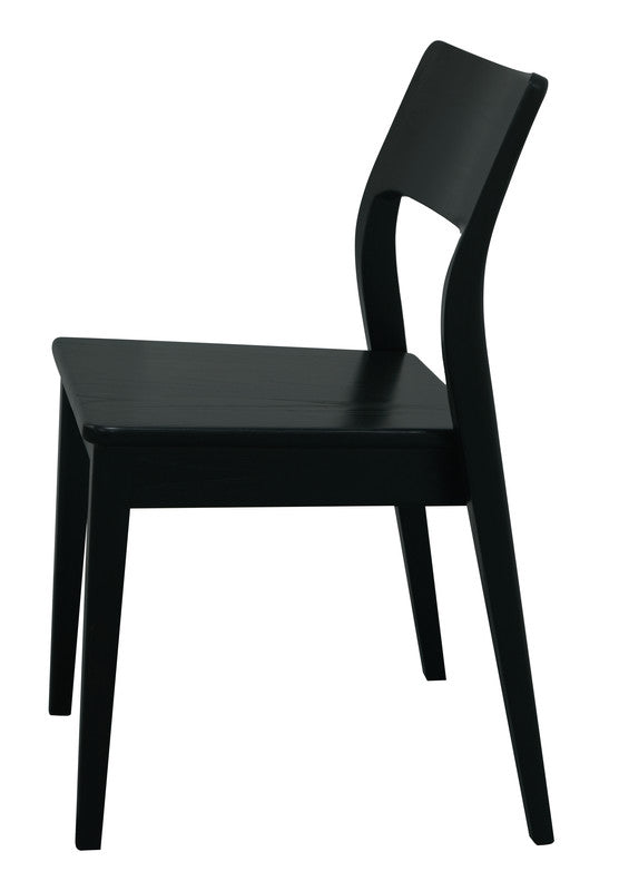 Providence Solid Oak Dining Chair - Set Of 2 Black/Natural