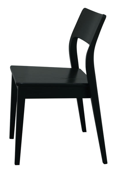 Providence Solid Oak Dining Chair - Set Of 2 Black/Natural