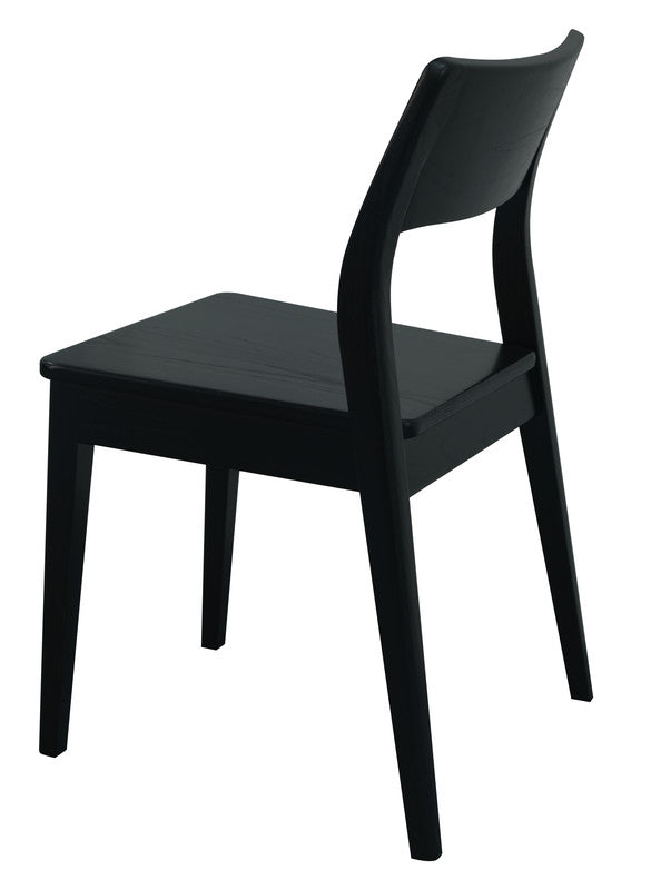 Providence Solid Oak Dining Chair - Set Of 2 Black/Natural