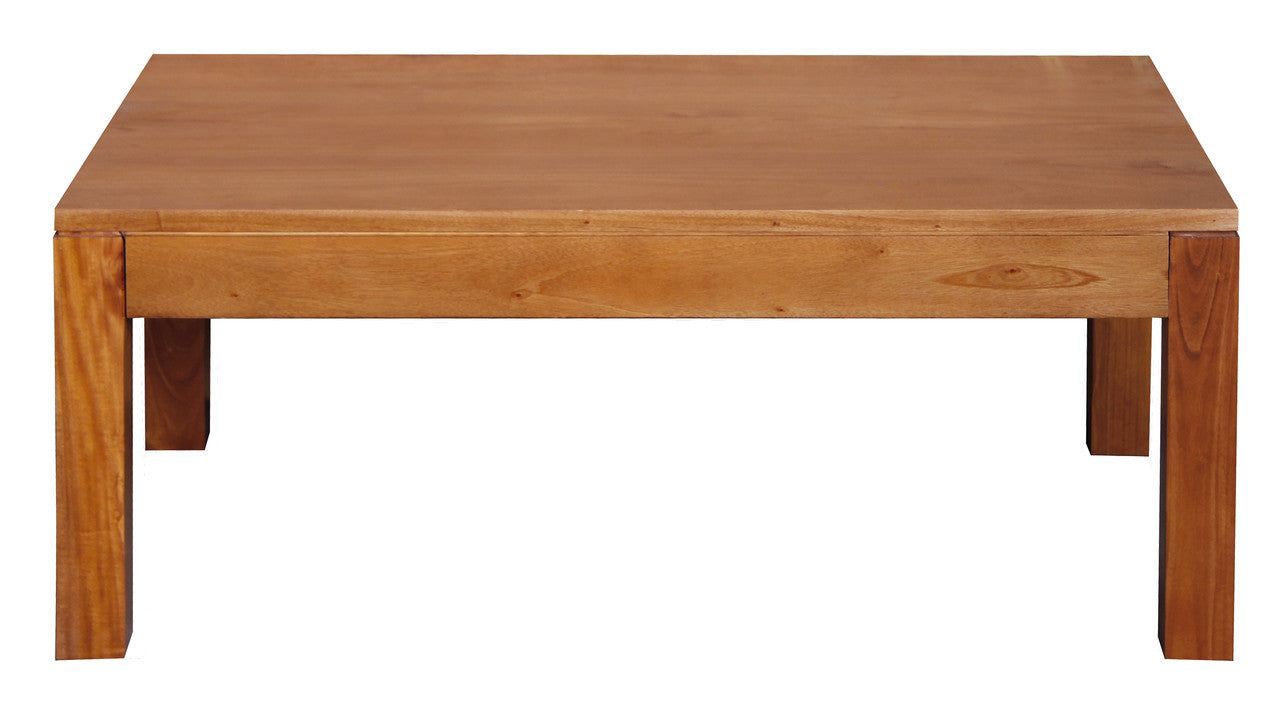 Solid Mahogany Timber Coffee Table (Light Pecan)