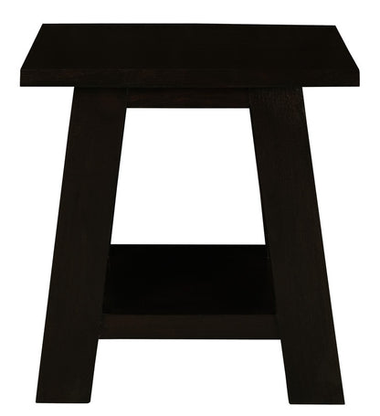 Solid Mahogany Timber Lamp Table (Chocolate)