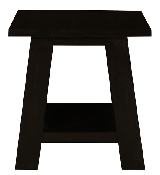Solid Mahogany Timber Lamp Table (Chocolate)