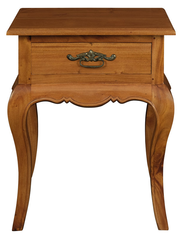 French Provincial 1 Drawer Lamp Table (White)