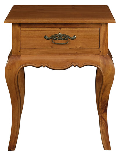 French Provincial 1 Drawer Lamp Table (White)