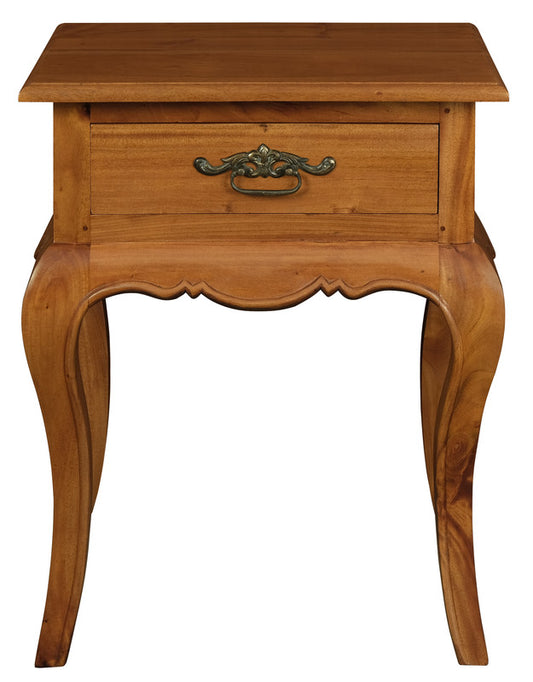 French Provincial 1 Drawer Lamp Table (White)