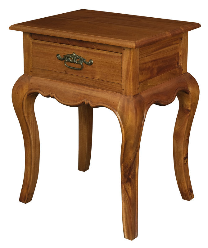 French Provincial 1 Drawer Lamp Table (White)
