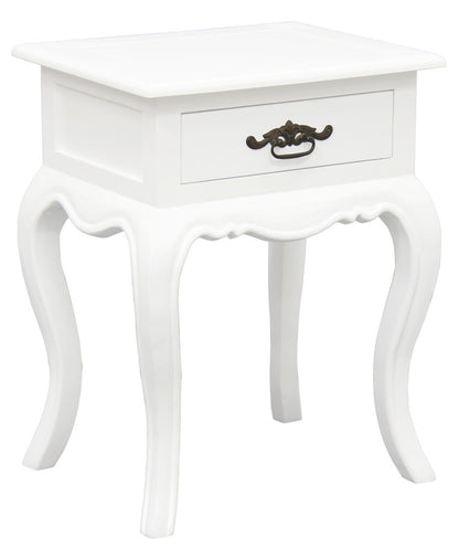 French Provincial 1 Drawer Lamp Table (Light Pecan)