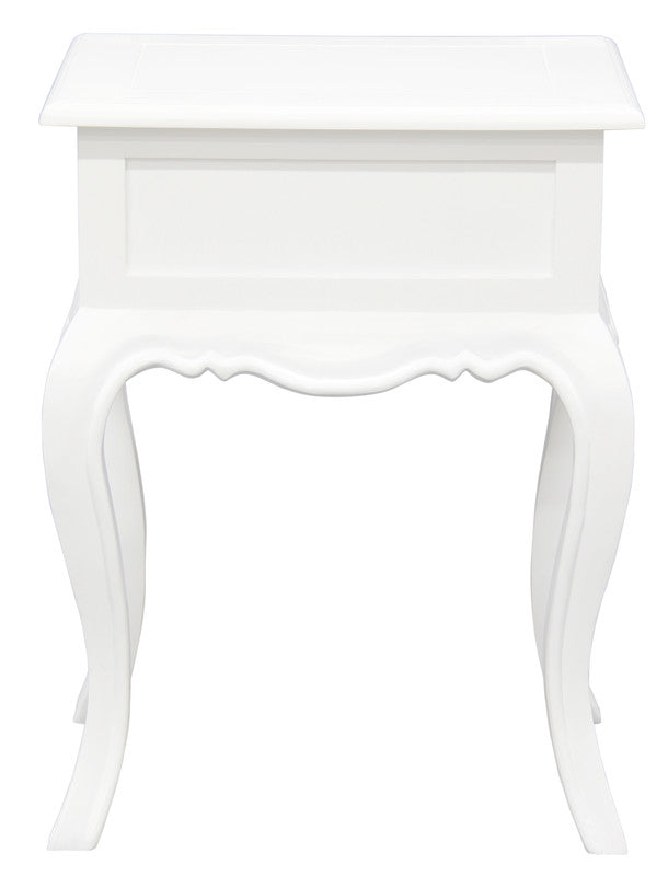 French Provincial 1 Drawer Lamp Table (Light Pecan)