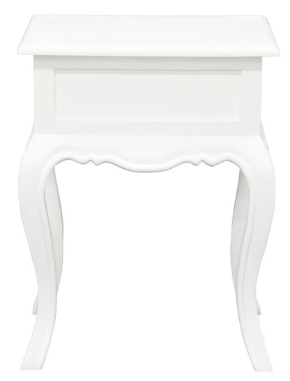 French Provincial 1 Drawer Lamp Table (Light Pecan)