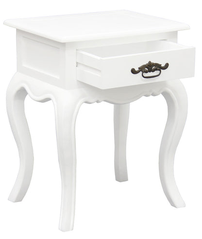 French Provincial 1 Drawer Lamp Table (Light Pecan)