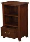 1 Drawer Solid Mahogany Timber Lamp Table (Chocolate)
