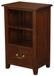 1 Drawer Solid Mahogany Timber Lamp Table (Chocolate)