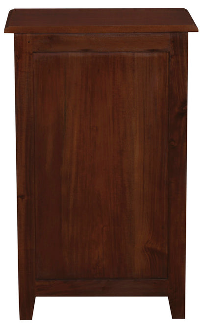 1 Drawer Solid Mahogany Timber Lamp Table (Chocolate)