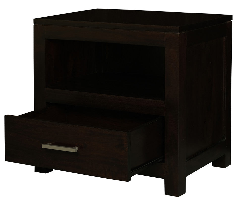 Paris 1 Drawer Solid Mahogany Timber Lamp Table (Mahogany)