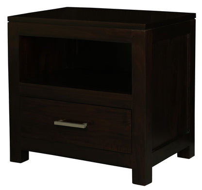 Paris 1 Drawer Solid Mahogany Timber Lamp Table (Mahogany)