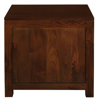 Paris 1 Drawer Solid Mahogany Timber Lamp Table (Chocolate)