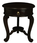 Round Leg 1 Drawer Lamp Table (Chocolate)