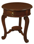 Round Leg 1 Drawer Lamp Table (Chocolate)