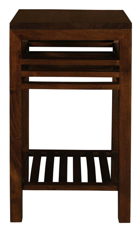 Solid Mahogany Lamp Table Light Pecan/Mahogany