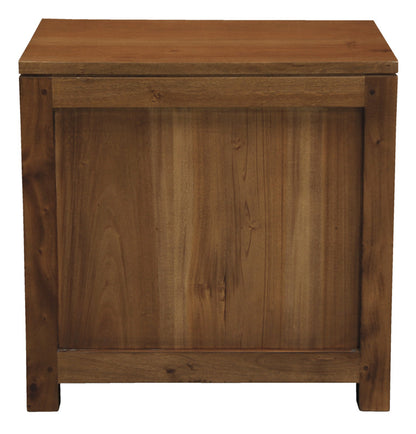 Paris 1 Drawer Solid Mahogany Timber Lamp Table (Light Pecan)