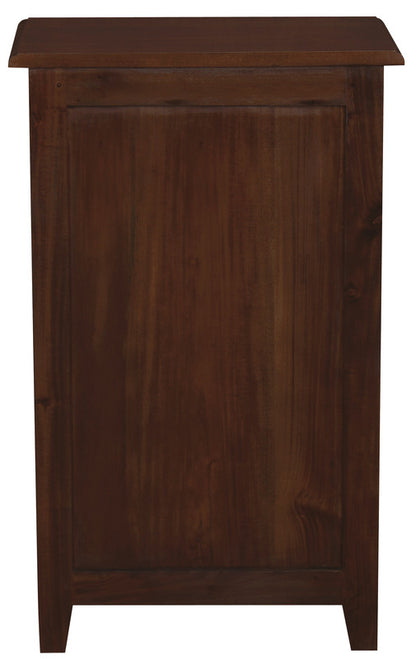 1 Drawer Solid Timber Lamp Table- Chocolate/Mahogany/White