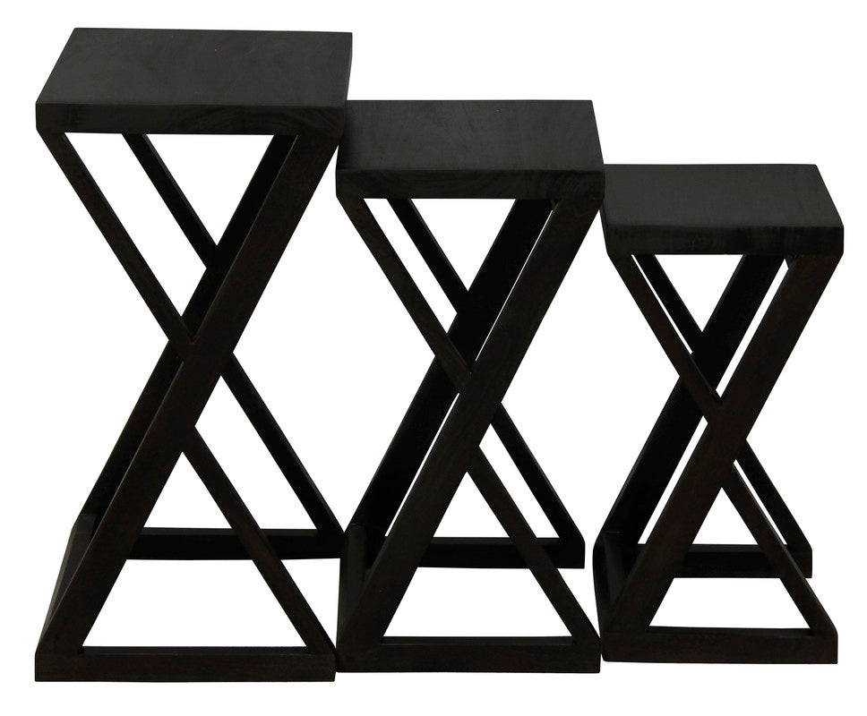 Manhattan Nest of Tables - Set of 3 (Mahogany)
