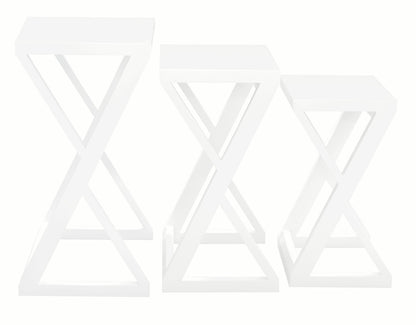 Solid Mindi Timber Nest of Tables - Set of 3 (Natural)