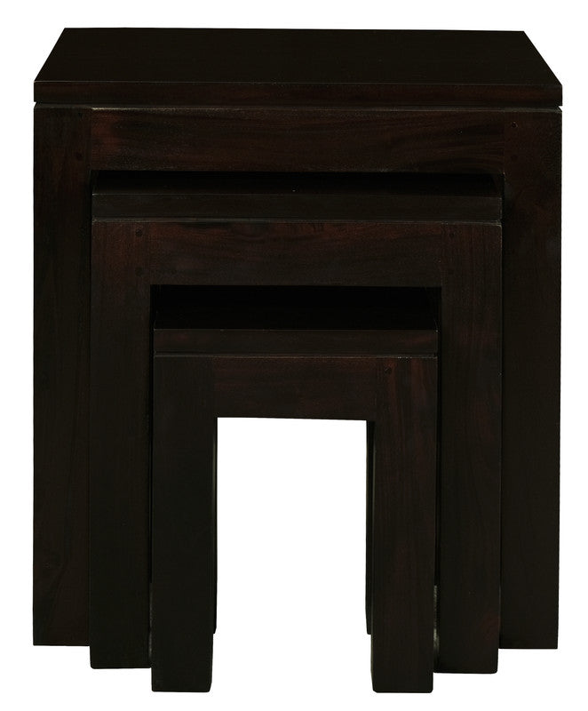 Nest Of Table Set Of 3 Chocolate/Natural