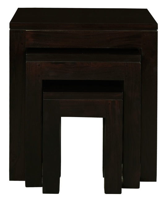 Nest Of Table Set Of 3 Chocolate/Natural