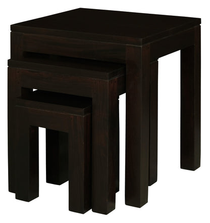 Nest Of Table Set Of 3 Chocolate/Natural