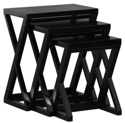 Manhattan Nest Of Tables - Set Of 3 (Black)
