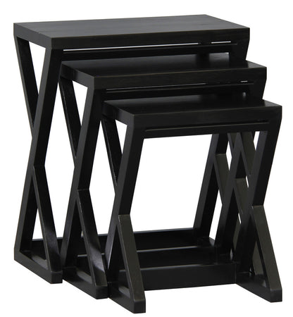 Manhattan Nest Of Tables - Set Of 3 (Black)
