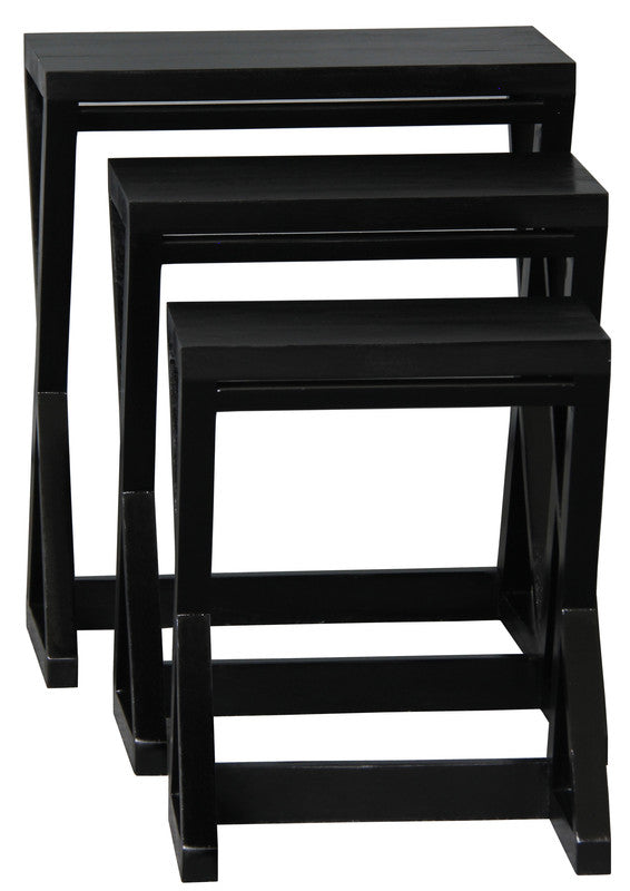 Manhattan Nest Of Tables - Set Of 3 (Black)