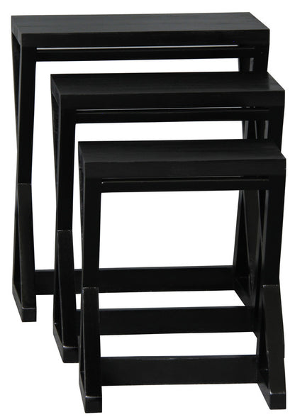 Manhattan Nest Of Tables - Set Of 3 (Black)