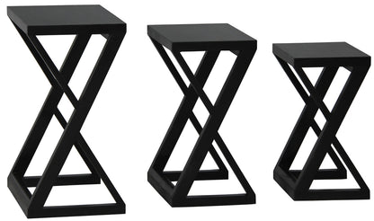 Manhattan Nest Of Tables - Set Of 3 (Black)
