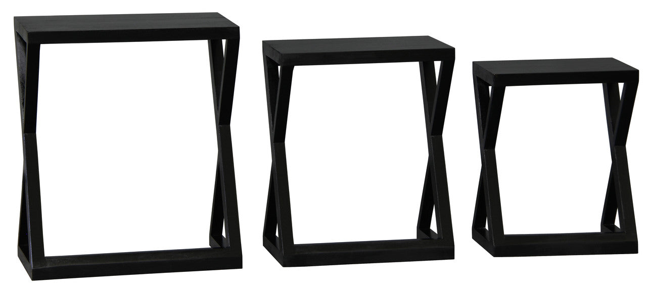 Manhattan Nest Of Tables - Set Of 3 (Black)