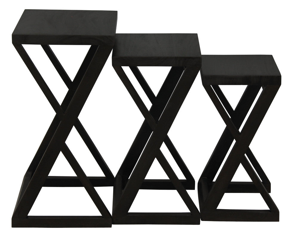 Nest Of Tables - Set Of 3 (Chocolate)