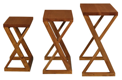 Manhattan Nest Of Tables - Set Of 3 (Light Pecan)