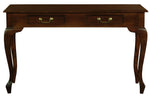 Queen Ann 2 Drawer Sofa Table (Chocolate)