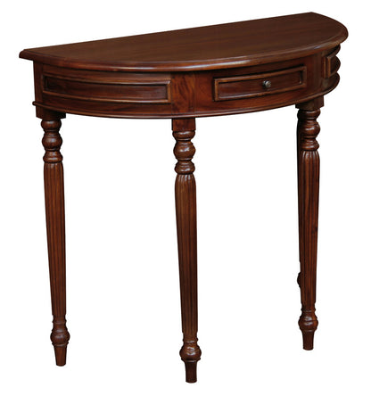 Turn Leg Half Round Sofa Table  (Black)
