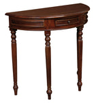 Turn Leg Half Round Sofa Table  (Black)